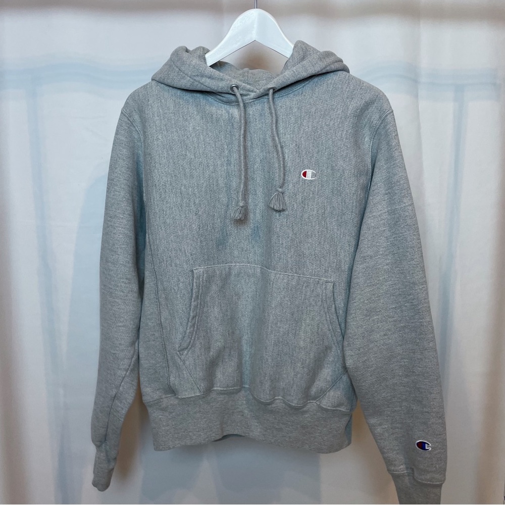 Champion grey reverse weave hoodie
